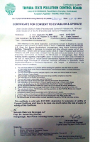 Tripura State Pollution Control Board Certificate